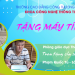 Phòng giáo dục Thành phố Thủ Đức trao tặng máy tính cho sinh viên Phạm Quốc Tú